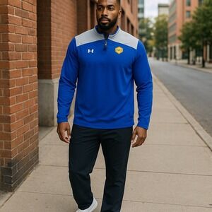 Under Armour Loose Jacket Pullover Storm Water Resistant LYB Patch Logo Sz L NWT